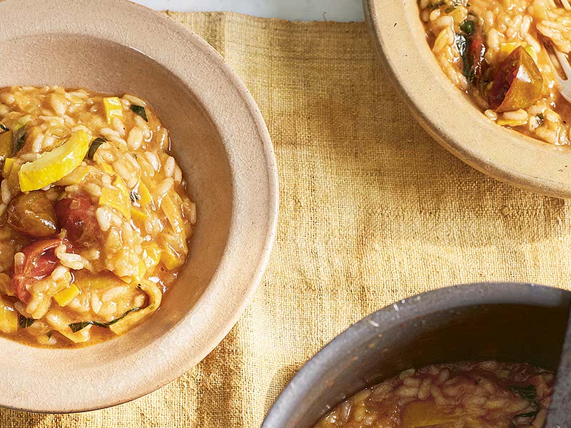 Tomato and Yellow Zucchini Risotto Recipe Whisk