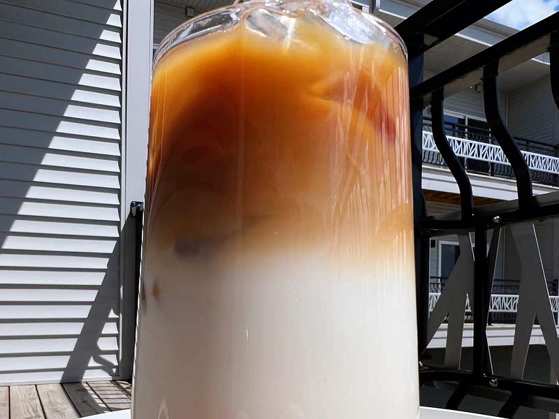 Iced latte with freeze distilled milk Best Milk for Iced Coffee