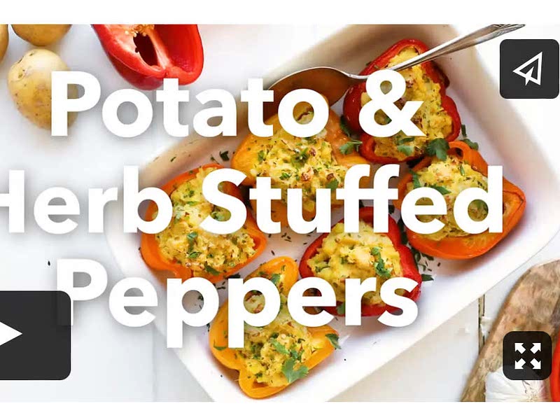 Potato & herb stuffed peppers Recipe Samsung Food