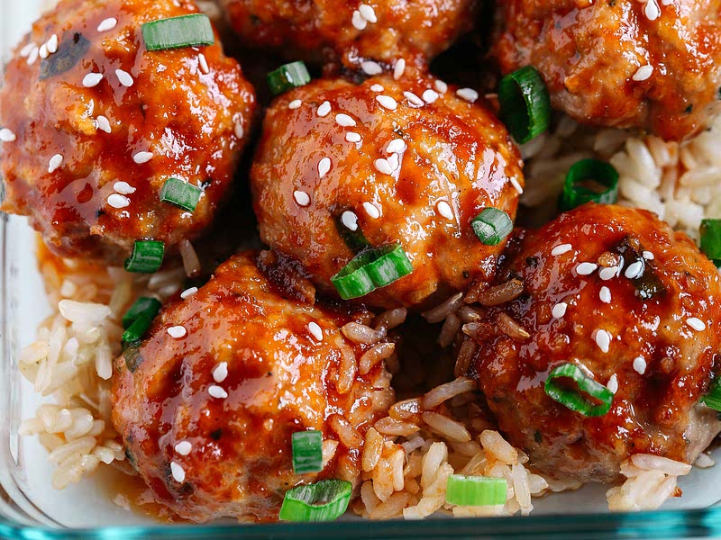 Honey Sriracha Glazed Meatballs Recipe Whisk