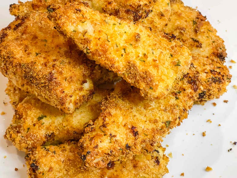 Crispy air fryer chicken strips Recipe Samsung Food