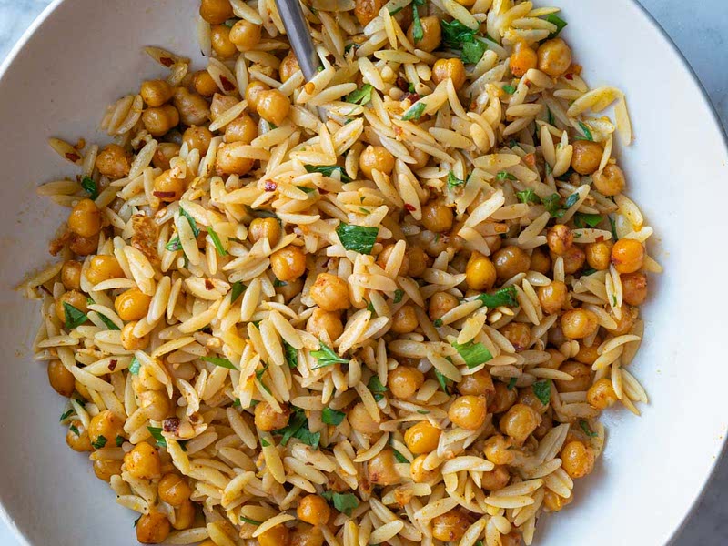 Orzo Pasta with Chickpeas Recipe Samsung Food