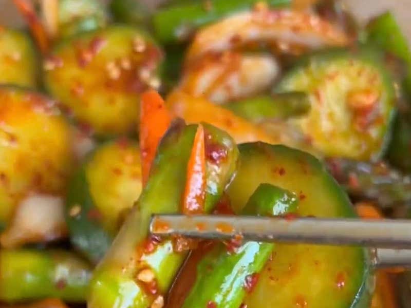 Cucumber and asparagus kimchi Recipe Samsung Food