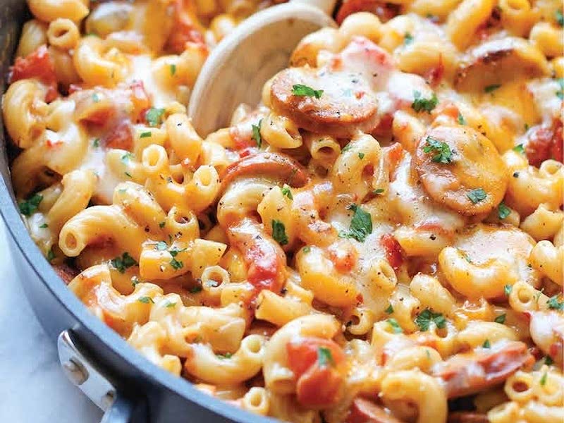One Pot Andouille Sausage Skillet Pasta Recipe Samsung Food
