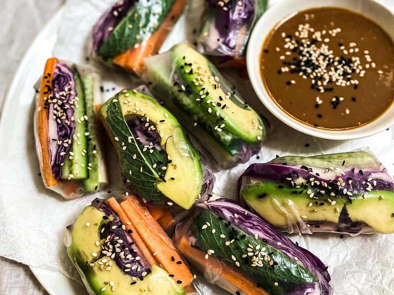 Rice Paper Rolls & Satay Sauce Recipe Samsung Food