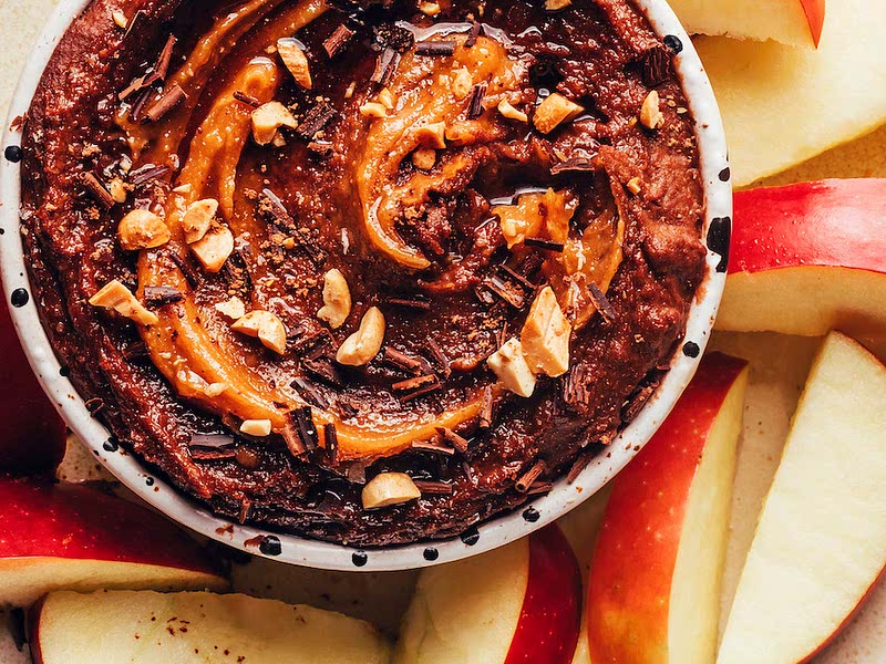 Fudgy Chocolate Peanut Butter Hummus Recipe Samsung Food