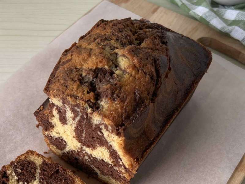 Marble Loaf Cake With Chocolate Ganache - Rich And Delish