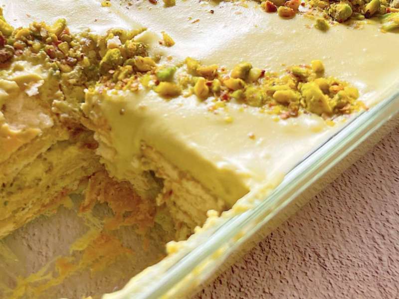 Pistachio Cake W/ Pistachio Buttercream Frosting - Rich And Delish