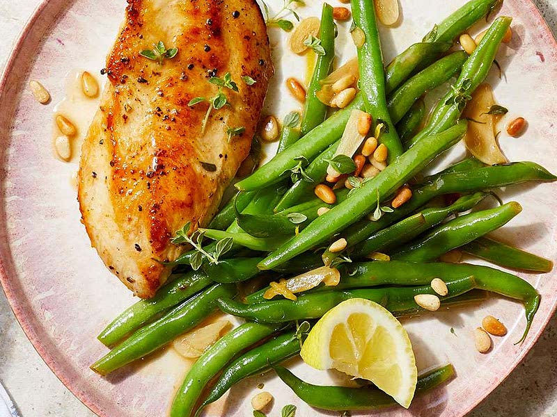 LemonGarlic Chicken with Green Beans Recipe Samsung Food