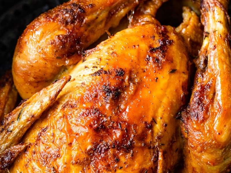 Air Fryer Rotisserie Chicken (Juicy and Crispy Skin) - Skinnytaste