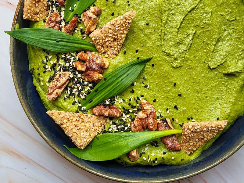 Wild Garlic Hummus Recipe Samsung Food