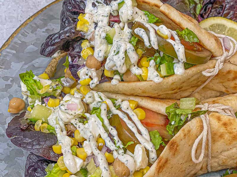 Mediterranean Salad Pita Wraps Recipe Samsung Food