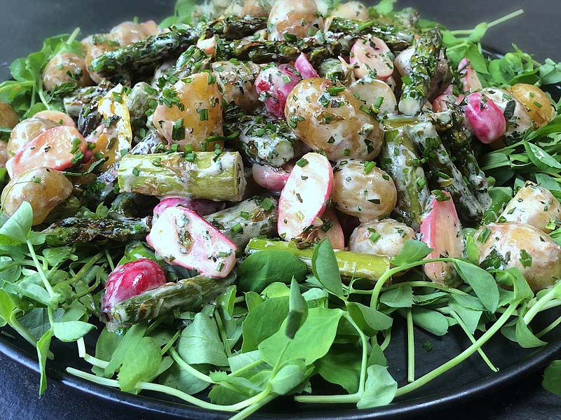 Asparagus, Radish and New Potato Salad Recipe Samsung Food