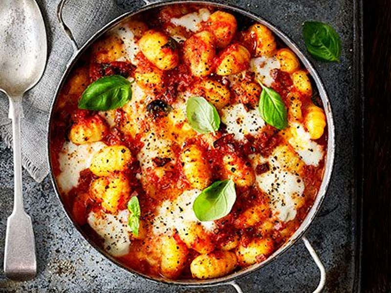 Chorizo & mozzarella gnocchi bake Recipe Whisk