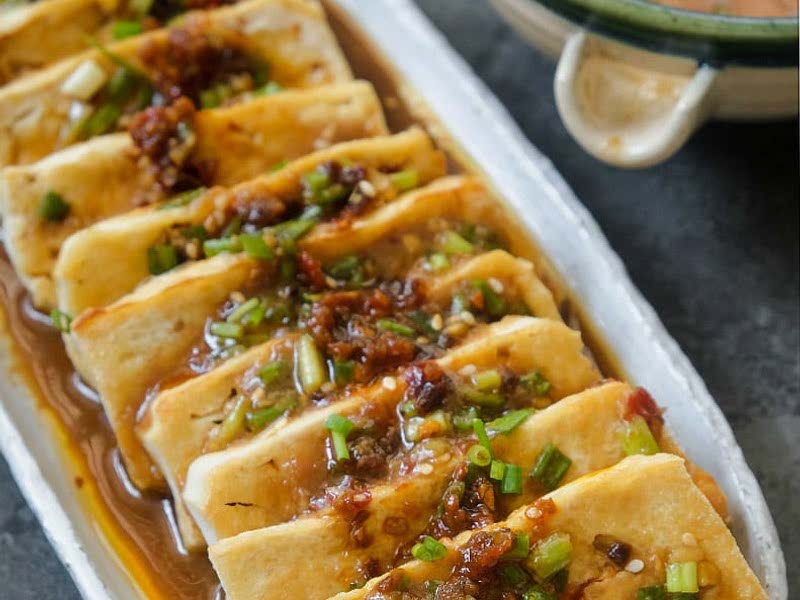 PanFried Tofu with Chili Miso Sauce Recipe Samsung Food