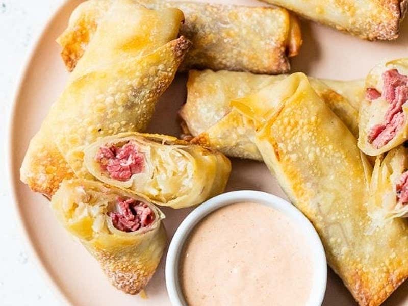 Pastrami Reuben Egg Rolls Recipe Samsung Food