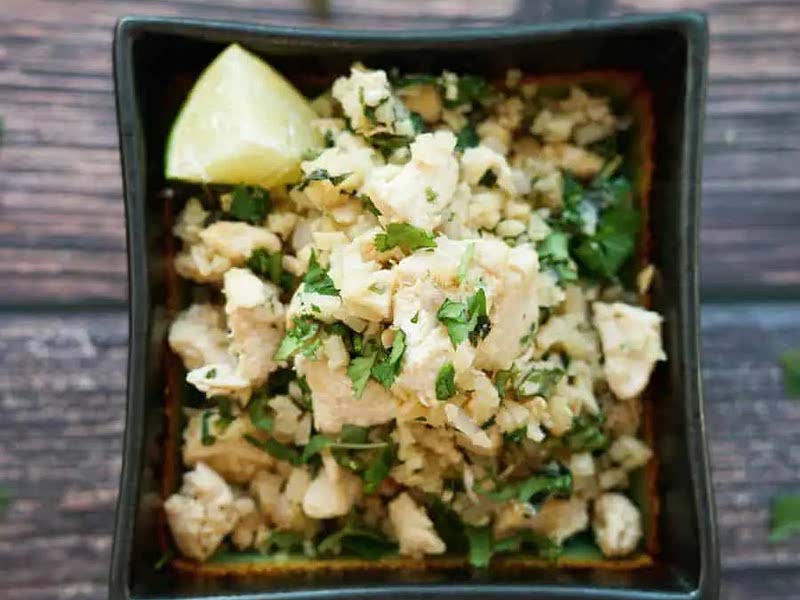 AIP Cauliflower Fried Rice w/ Basil Khao Pad Kaprow (Paleo, Whole30