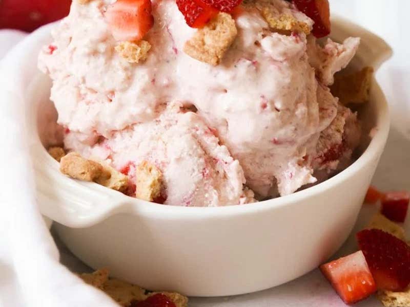 Strawberry Cheesecake Cottage Cheese Ice Cream Recipe Samsung Food