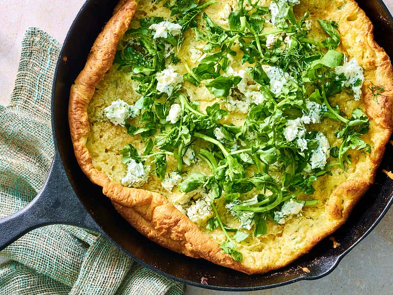 Goat Cheese and Dill Dutch Baby Recipe Samsung Food