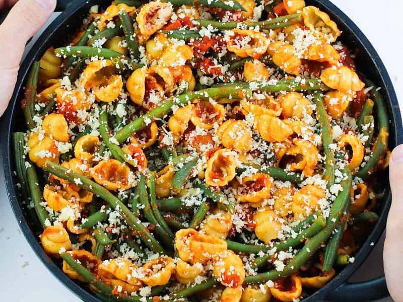 Super Easy Green Bean Pasta Bake Recipe Samsung Food