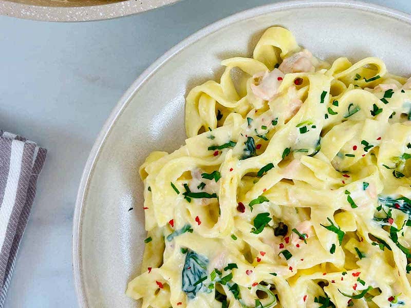 Tagliatelle With Salmon And Lemon Recipe Samsung Food