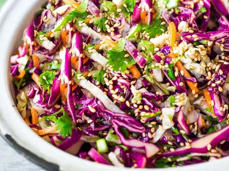 Easy Crunchy Asian Slaw (with the BEST Asian Dressing!) Recipe
