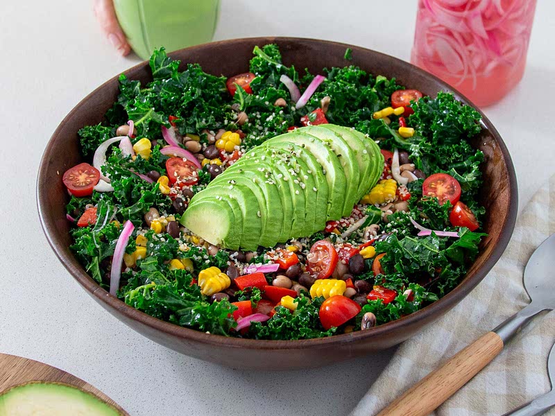 2Bean Avocado Salad with Jalapenos, Cilantro Dressing Recipe Samsung Food