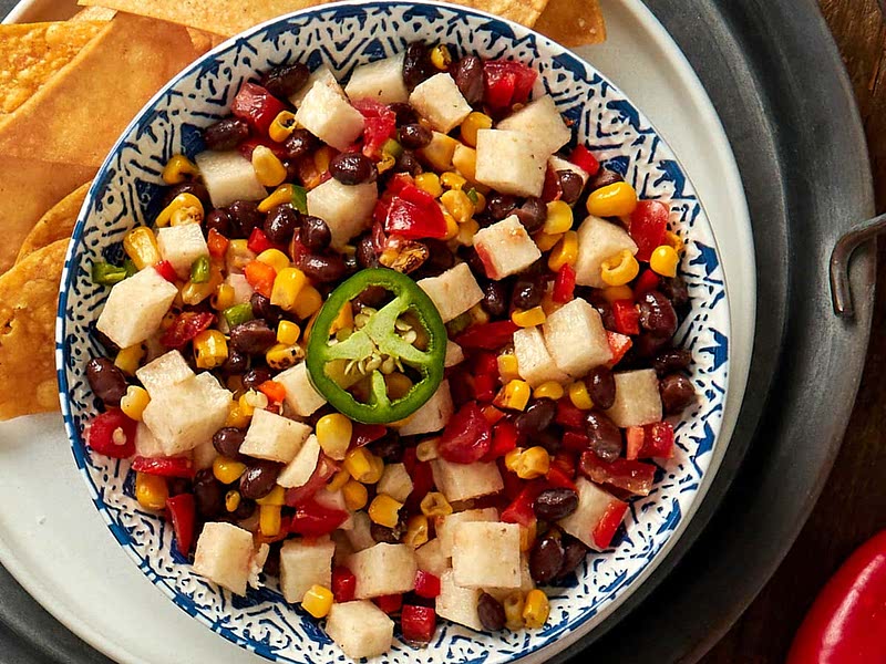 Jicama Corn Black Bean Salad Recipe Whisk