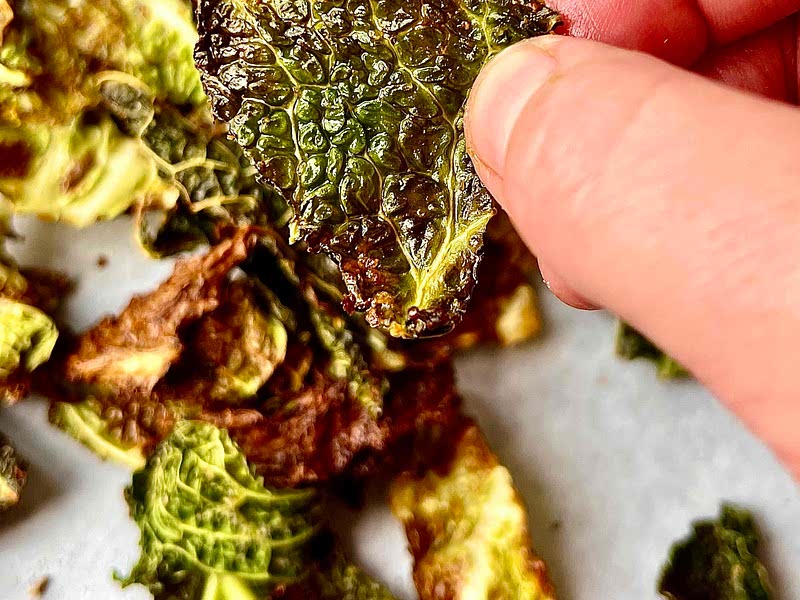 Crispy Savoy Cabbage Chips Recipe Whisk