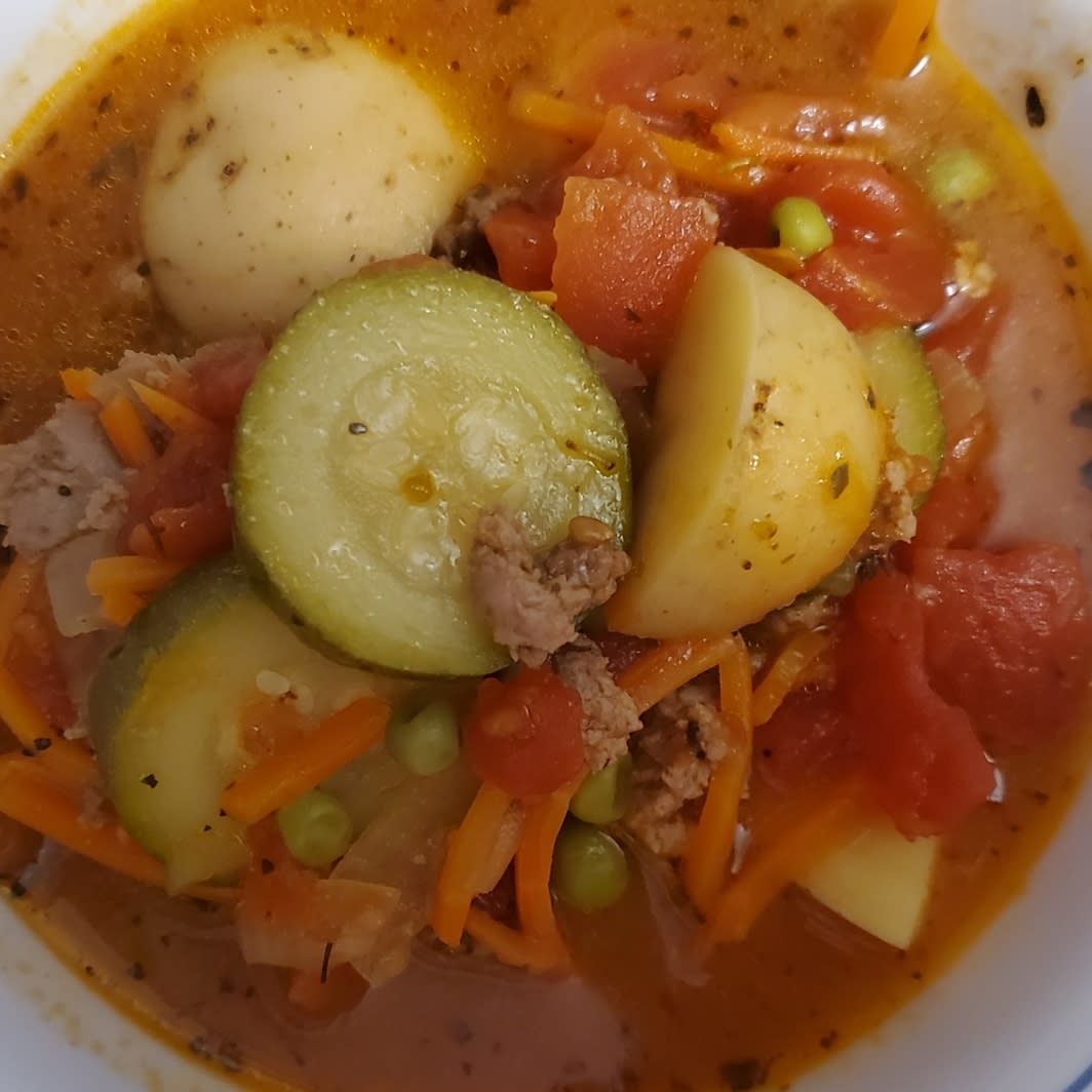 Ground Turkey + Veggie Loaded Soup