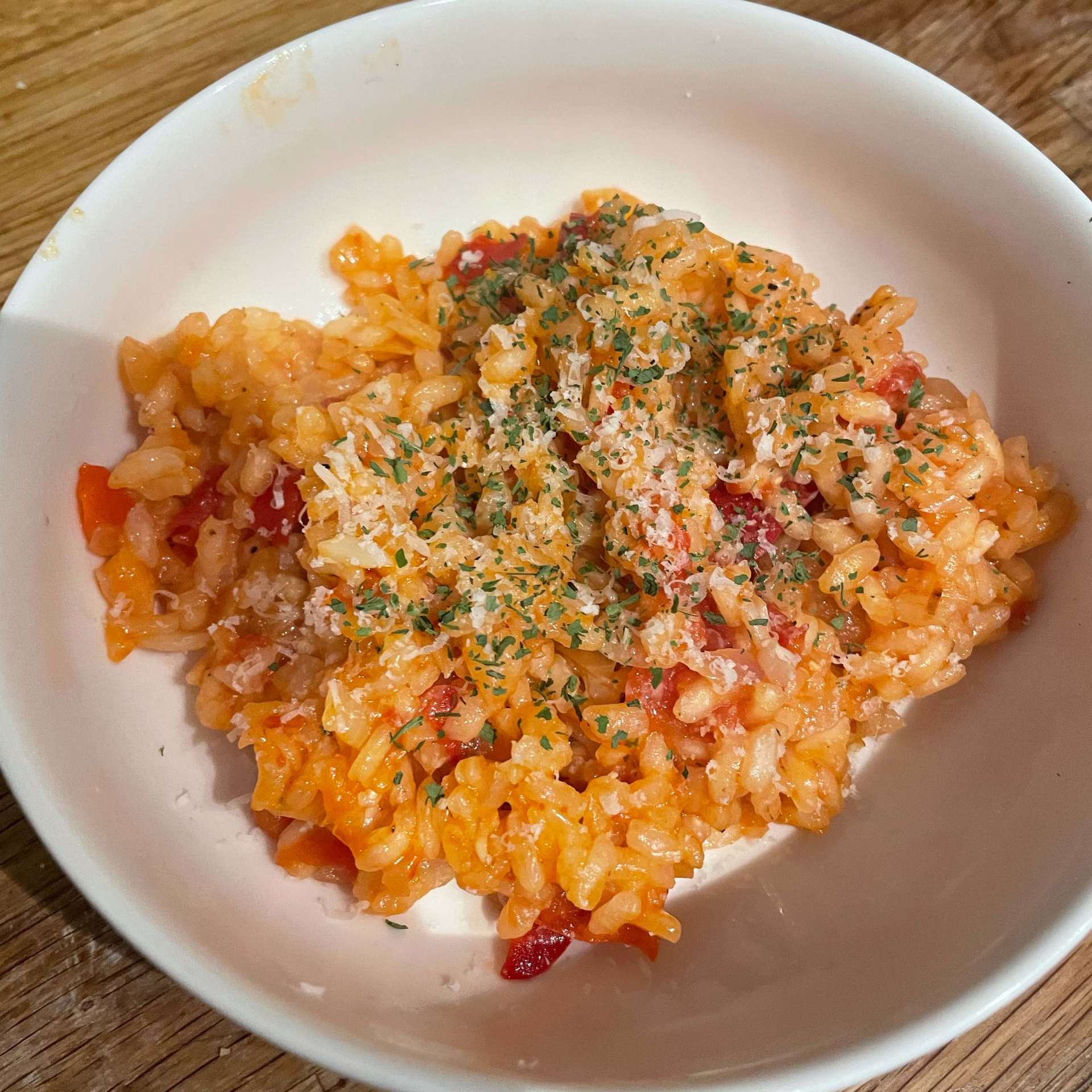 Oven-baked red pepper risotto Recipe -