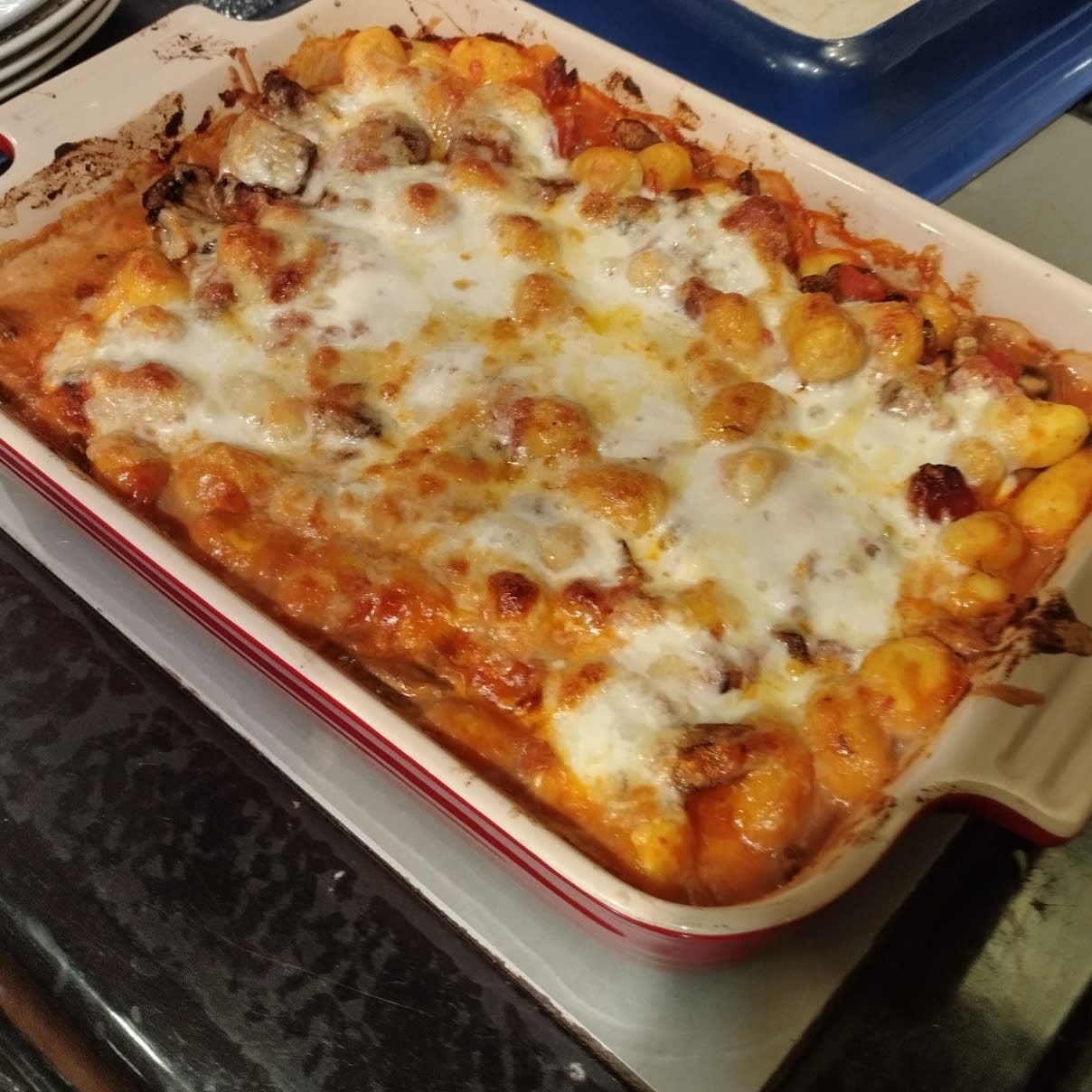 Cheesy sausage and Gnocchi traybake Recipe Samsung Food