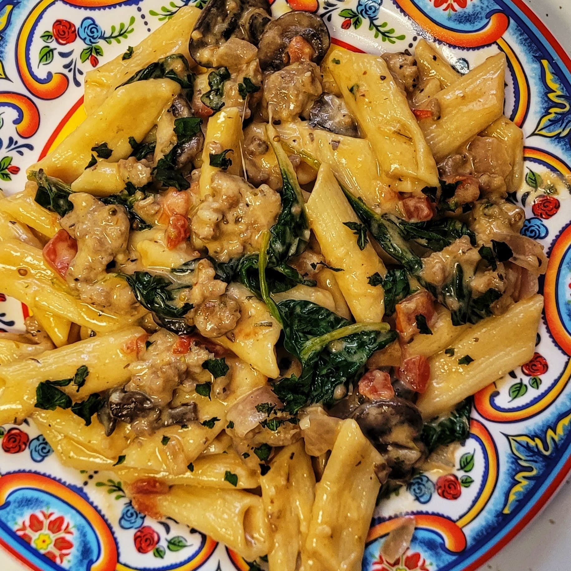 Pasta with Italian Sausage & Cream & Cheese Recipe Samsung Food