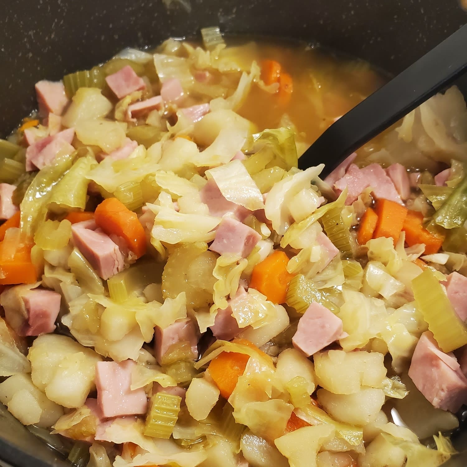 Boiled Dinner Soup. (Ham & Cabbage Soup) Recipe Whisk