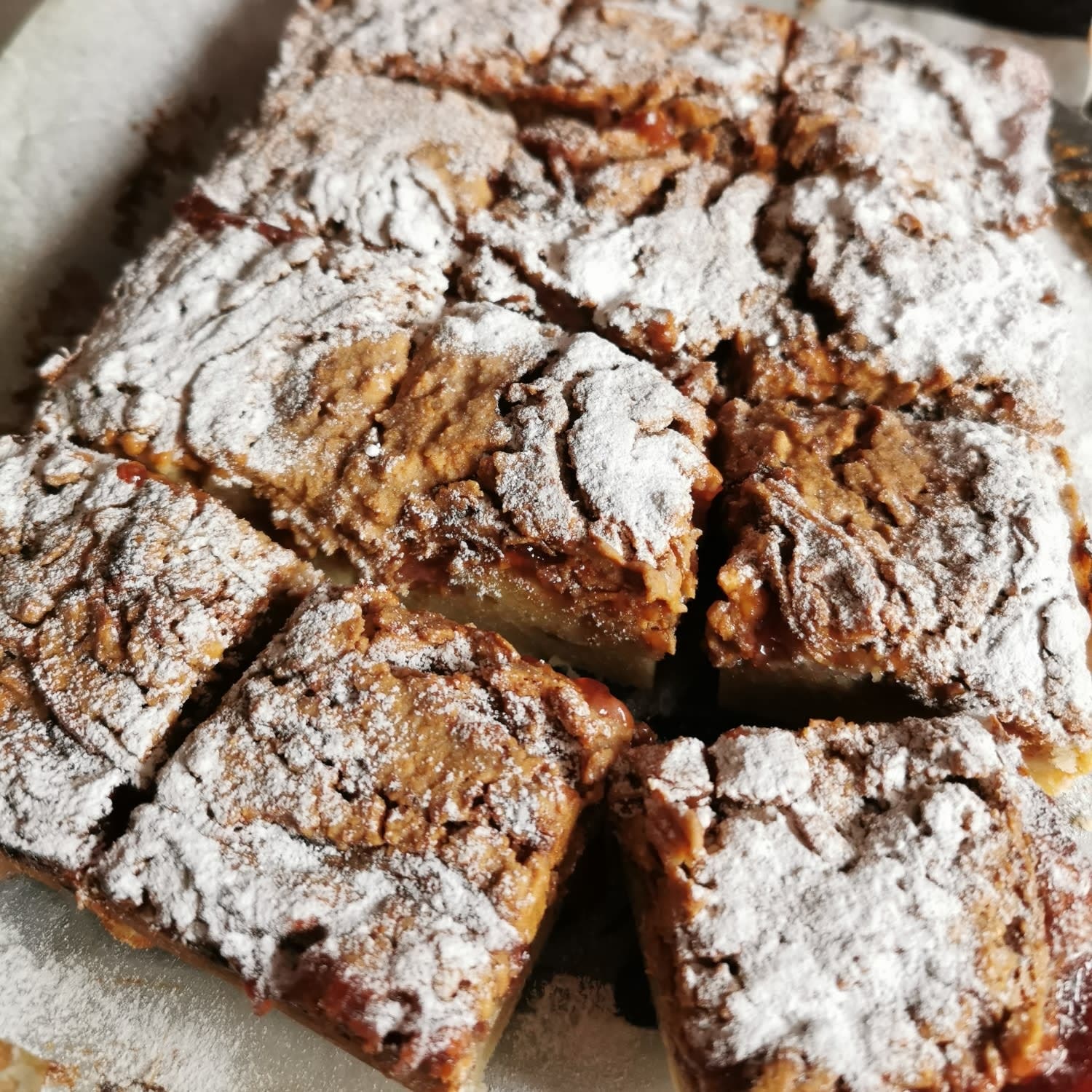 Peanut butter and jelly traybake Recipe Samsung Food