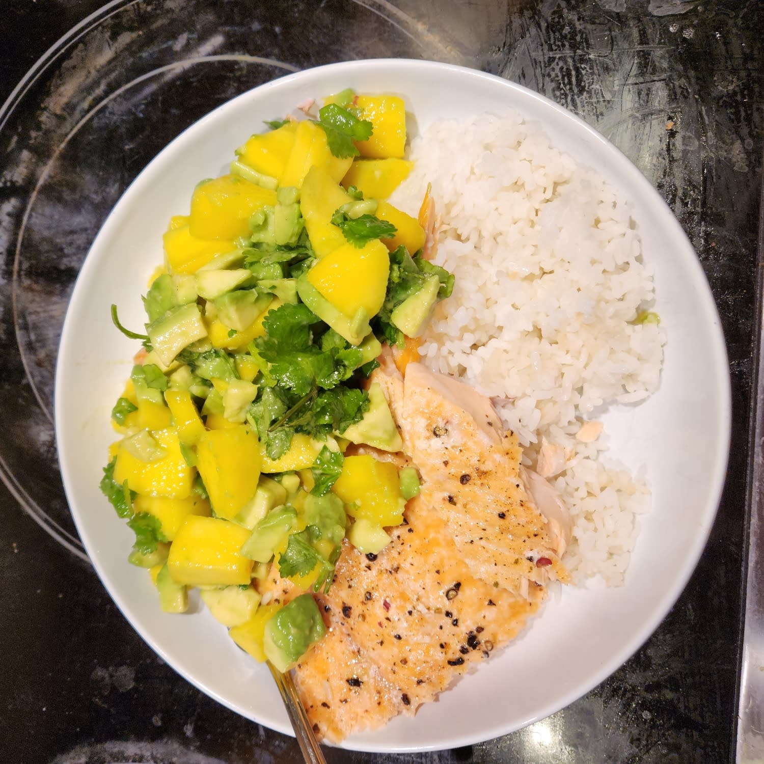 Bbq Salmon Bowls With Mango Avocado Salsa Recipe Samsung Food