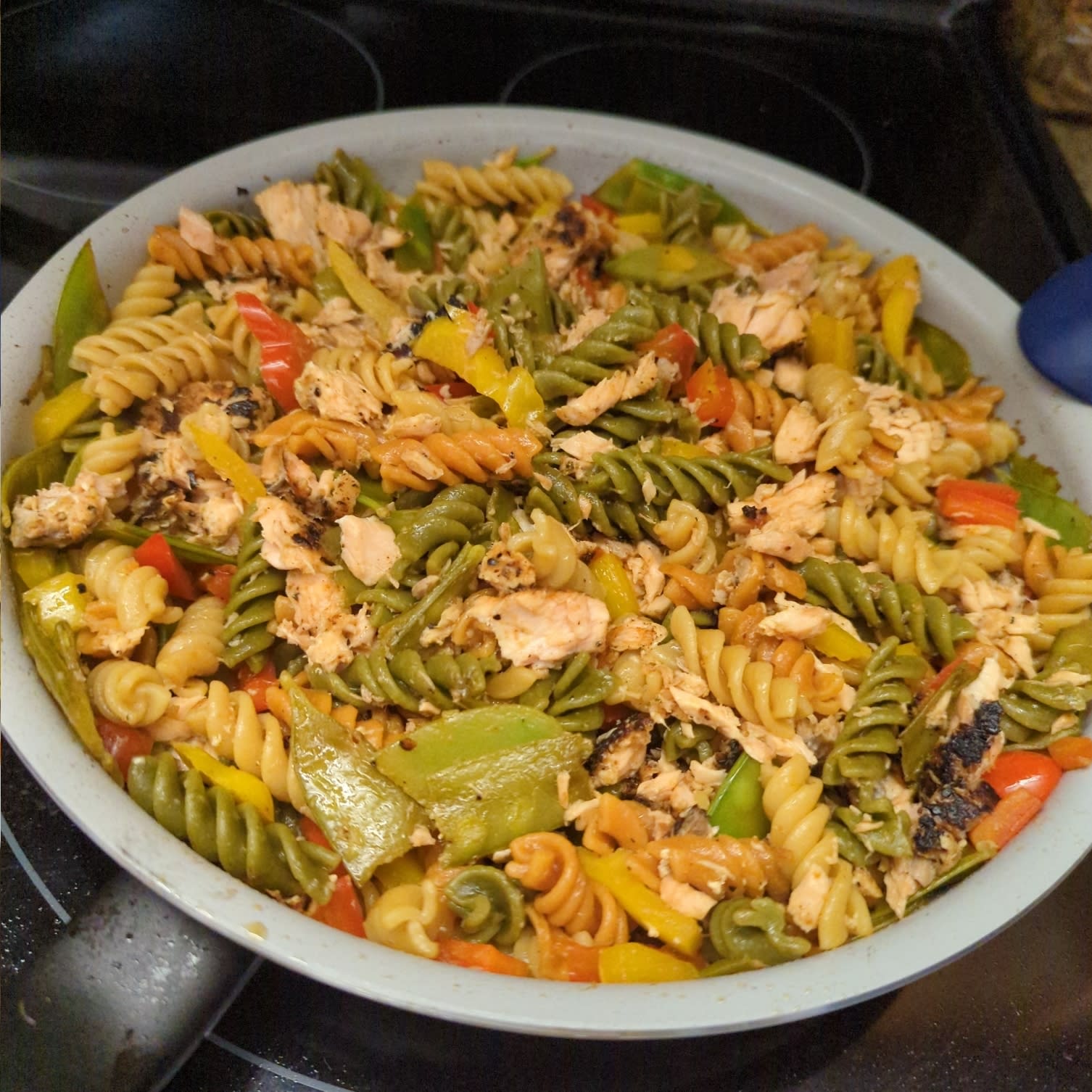 Grilled salmon and vegetables pasta (low sodium low carb) Recipe ...