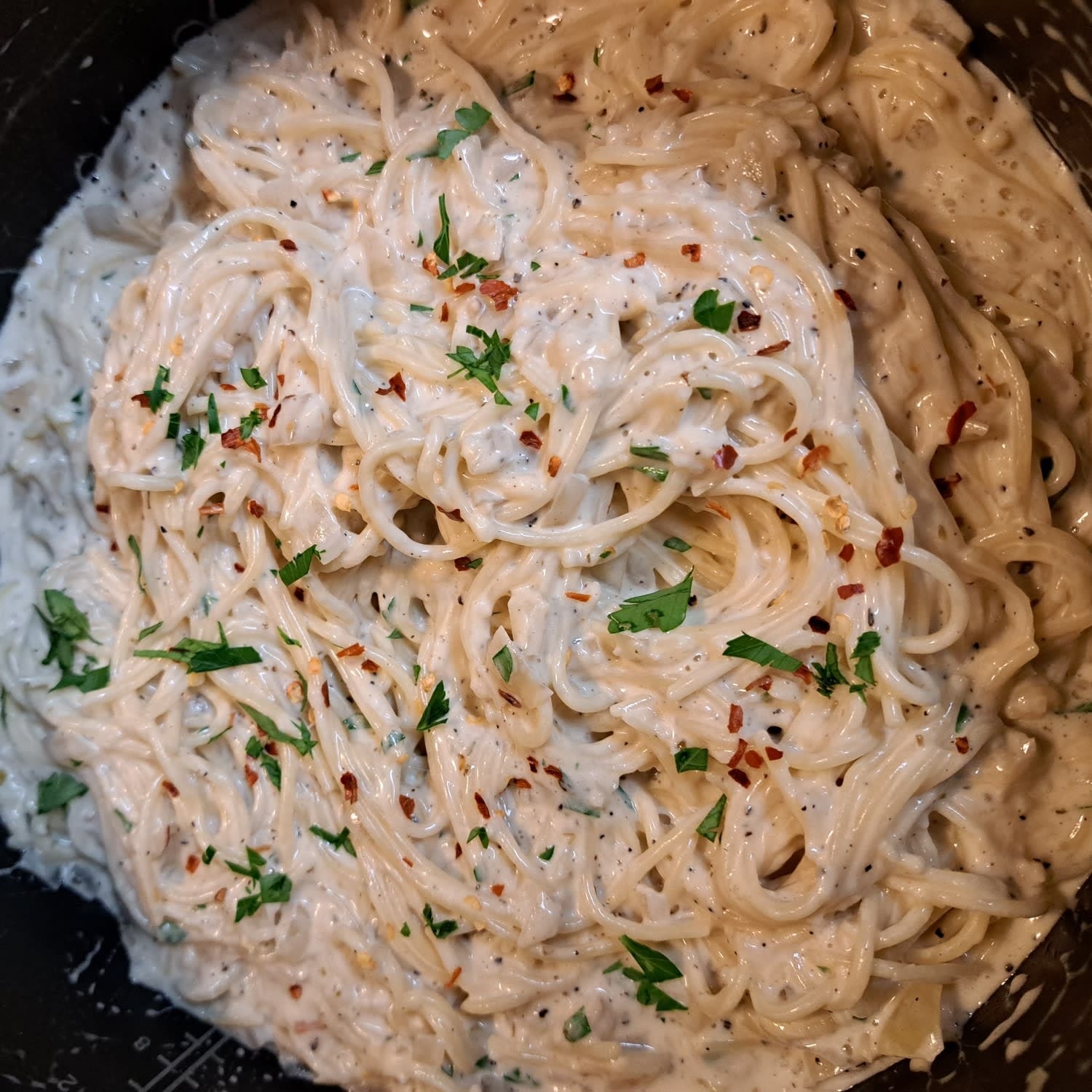 White Wine Garlic Butter Bucatini Recipe Whisk