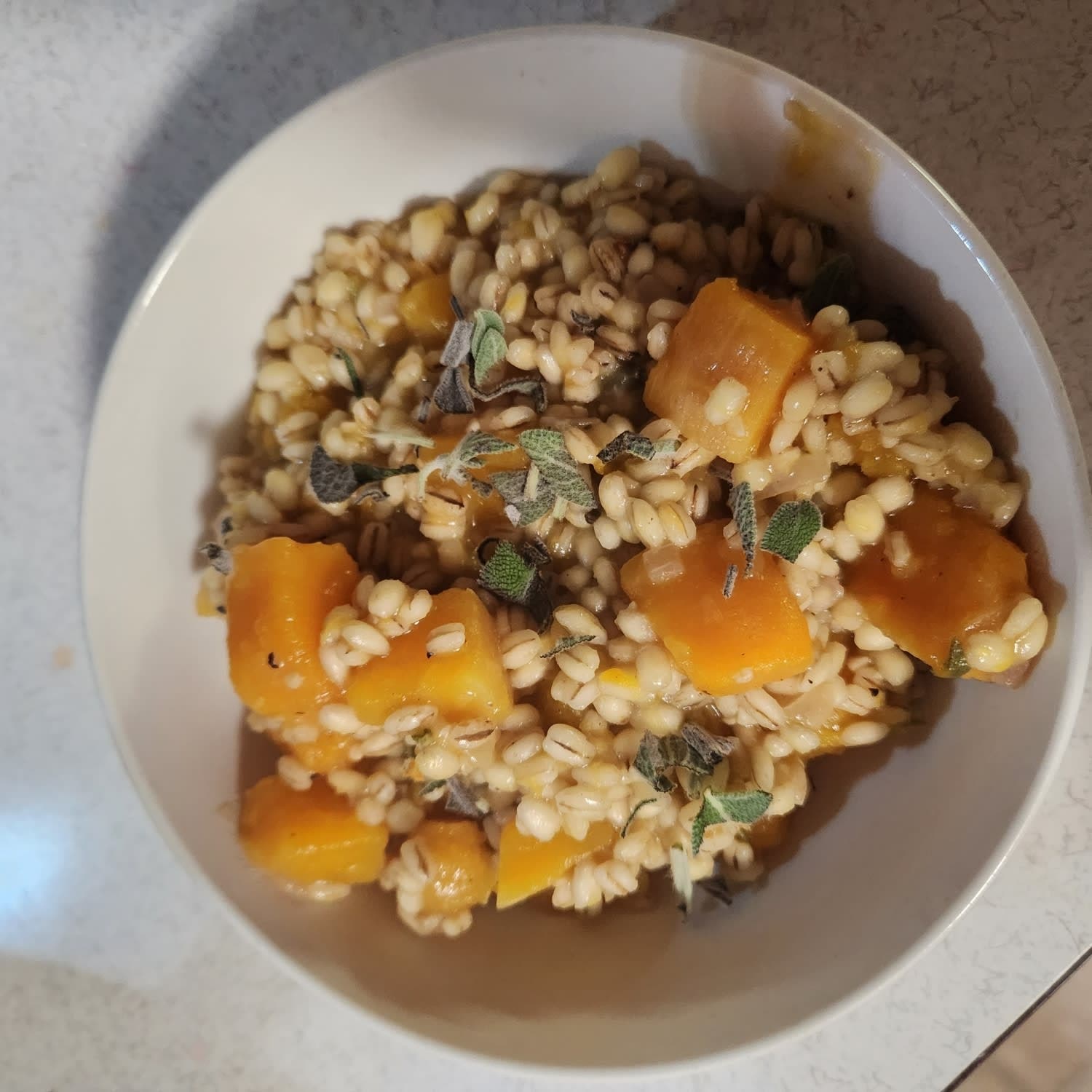 Pearl barley, butternut squash and sage risotto Recipe Samsung Food