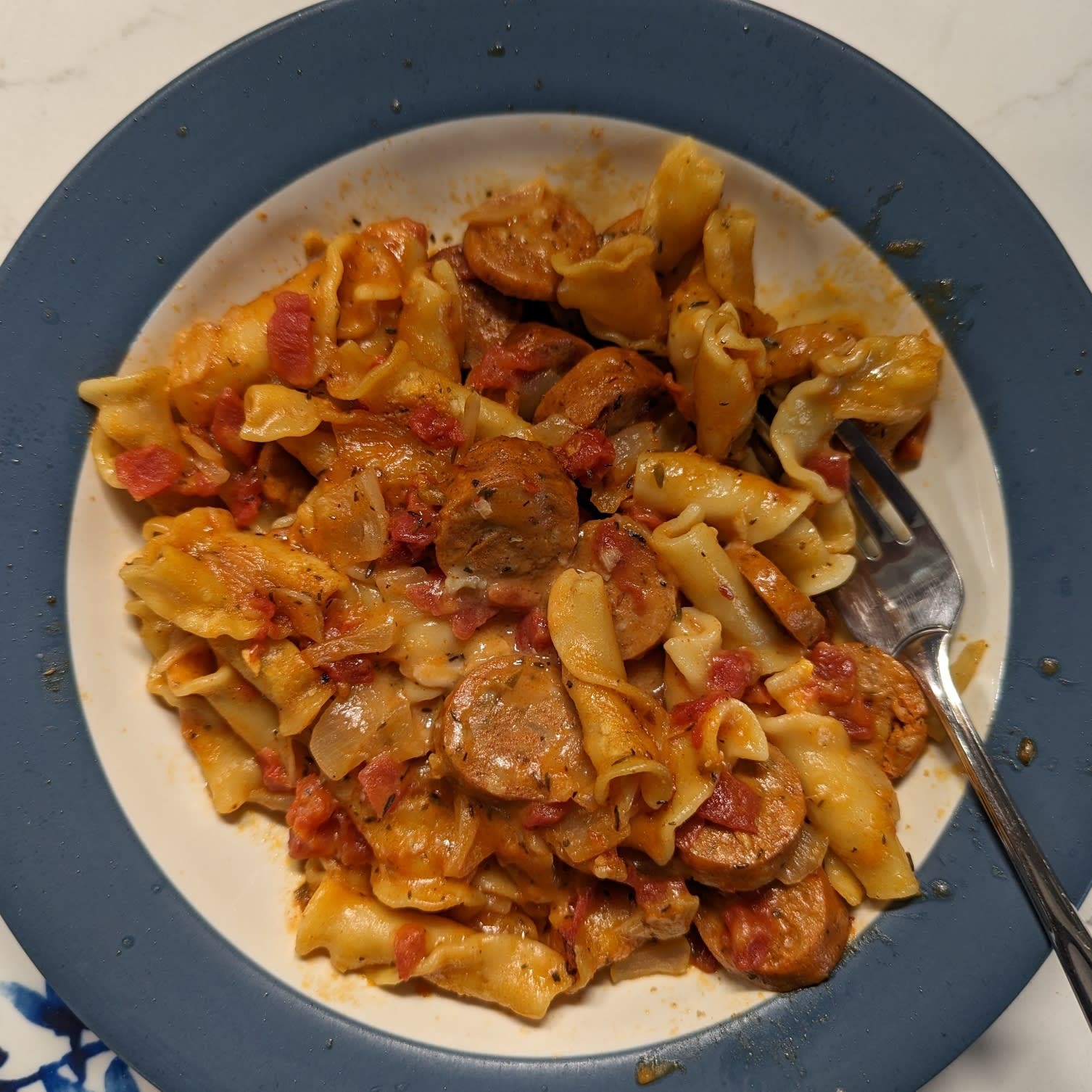 One Pot Andouille Sausage Skillet Pasta Recipe Samsung Food