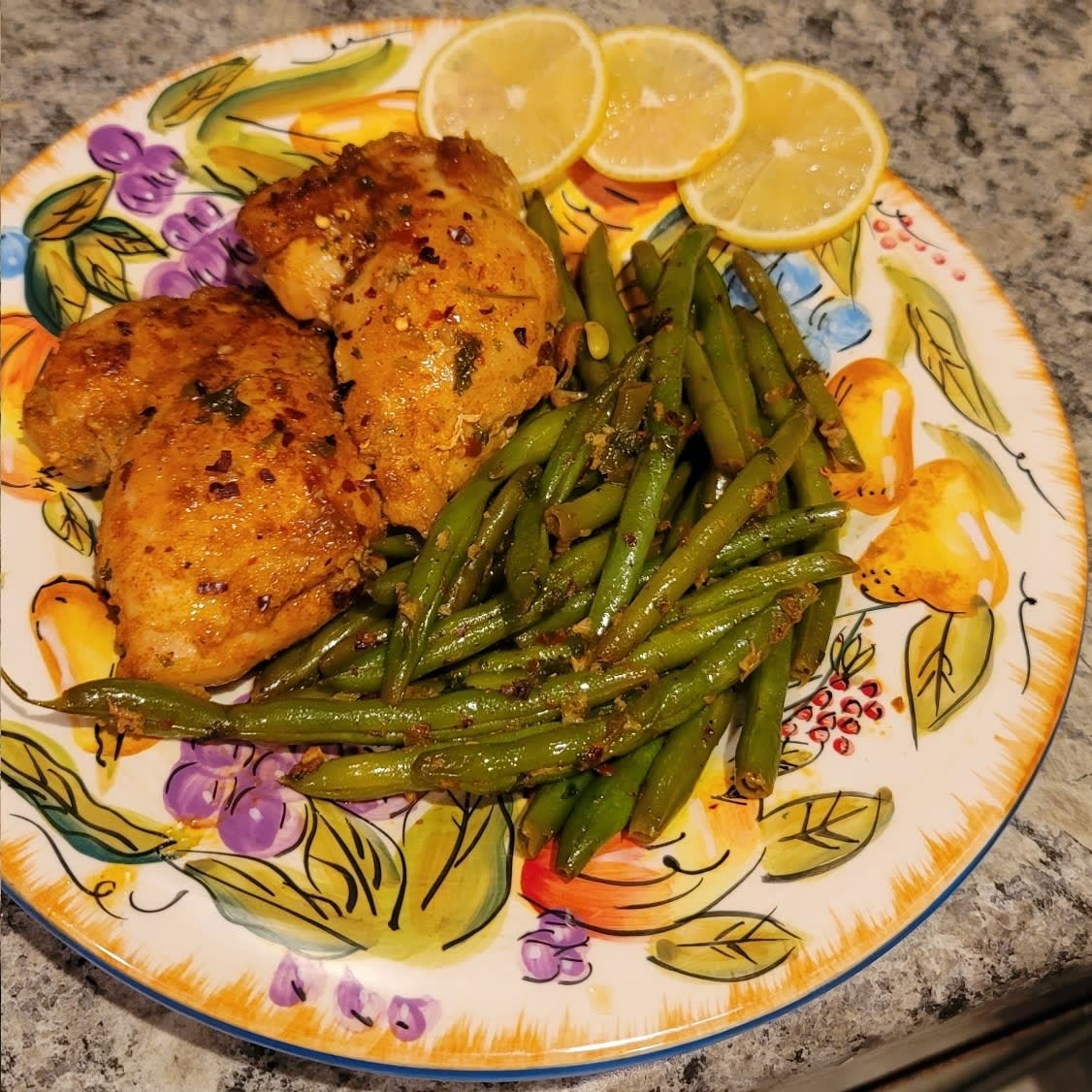 Lemon Garlic Butter Chicken and Green Beans Skillet Recipe Samsung Food