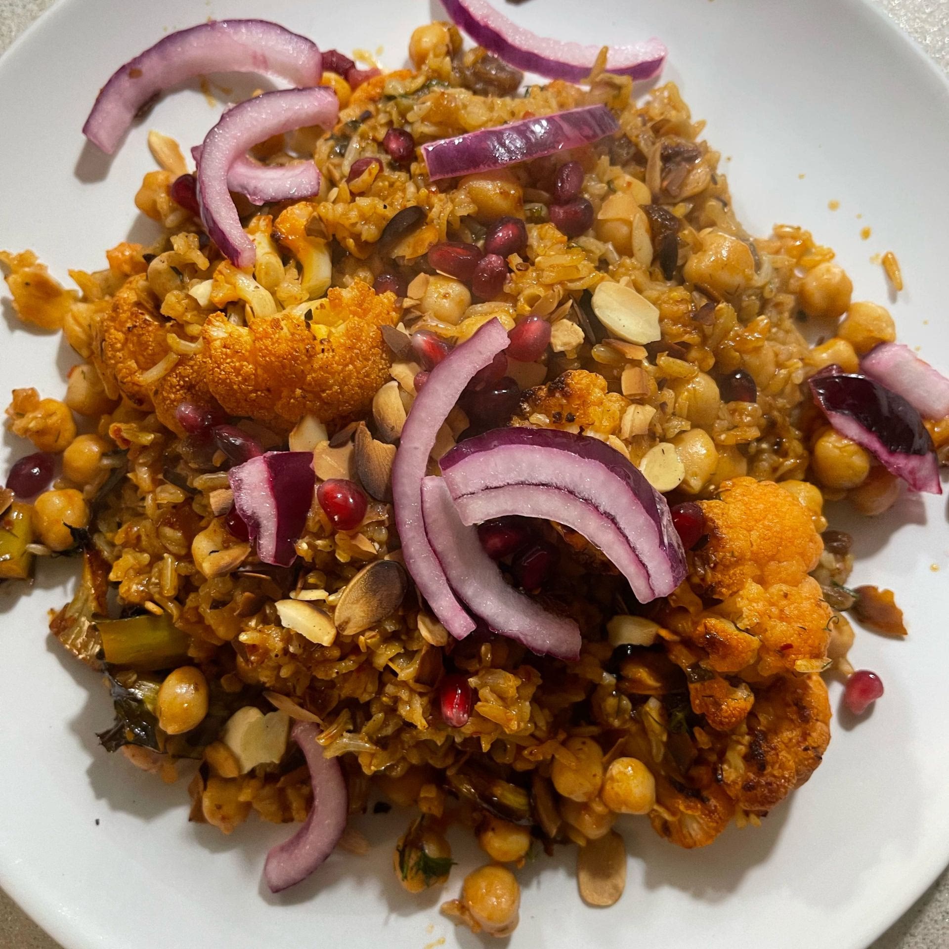 Harissa cauliflower pilaf Recipe Samsung Food